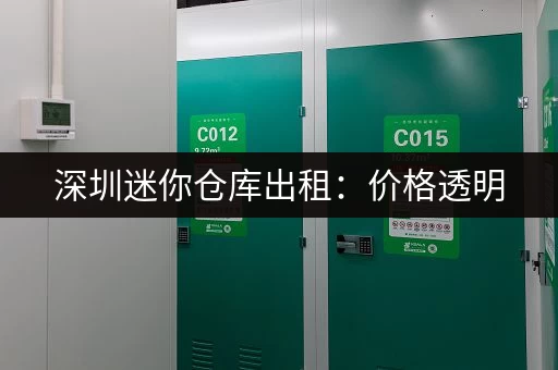 深圳迷你仓库出租：价格透明，多种选择任你挑选