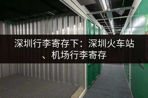 深圳行李寄存下：深圳火车站、机场行李寄存，出行更轻松无忧！