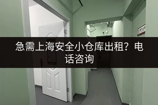 急需上海安全小仓库出租？电话咨询，快速解决！