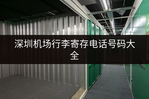 深圳机场行李寄存电话号码大全，解决你的行李难题