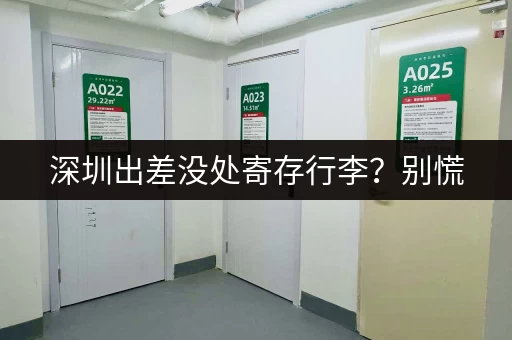 深圳出差没处寄存行李？别慌，这里有妙招！