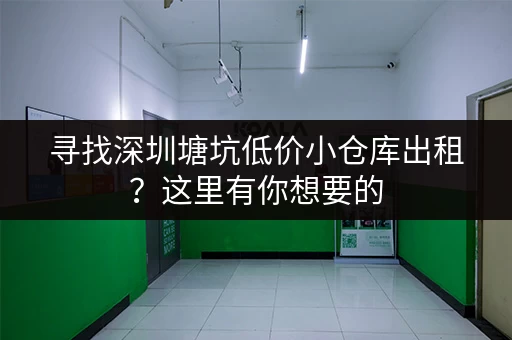 寻找深圳塘坑低价小仓库出租？这里有你想要的