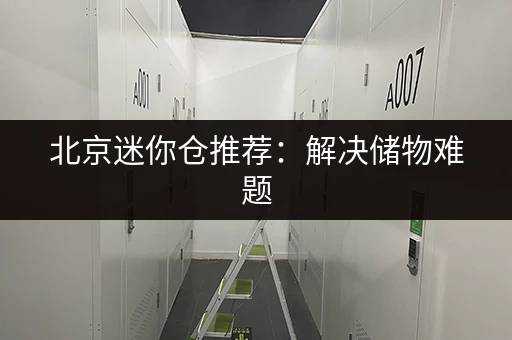 北京迷你仓推荐：解决储物难题，轻松搞定闲置物品
