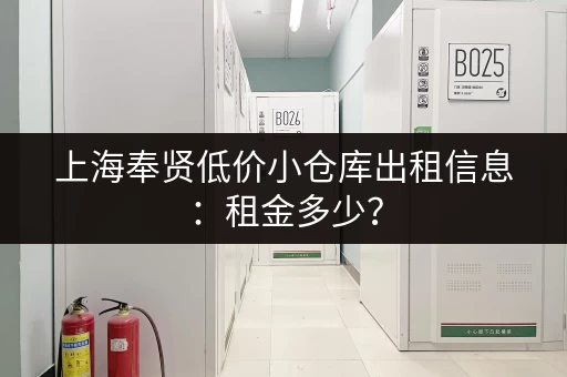 上海奉贤低价小仓库出租信息：租金多少？