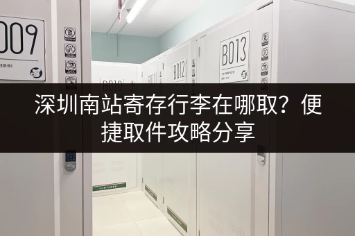 深圳南站寄存行李在哪取？便捷取件攻略分享