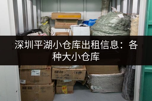 深圳平湖小仓库出租信息：各种大小仓库，总有一款适合你！