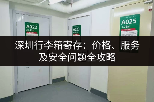 深圳行李箱寄存：价格、服务及安全问题全攻略