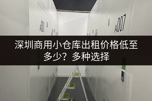 深圳商用小仓库出租价格低至多少？多种选择，总有一款适合您！