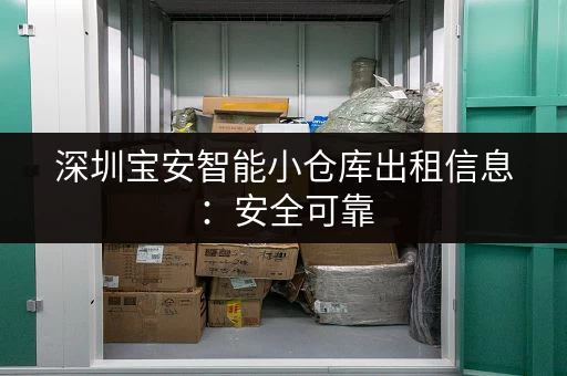 深圳宝安智能小仓库出租信息：安全可靠，多种尺寸可选