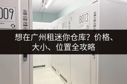 想在广州租迷你仓库？价格、大小、位置全攻略