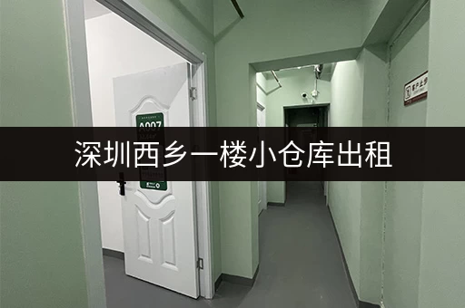 深圳西乡一楼小仓库出租，价格实惠，拎包入住！