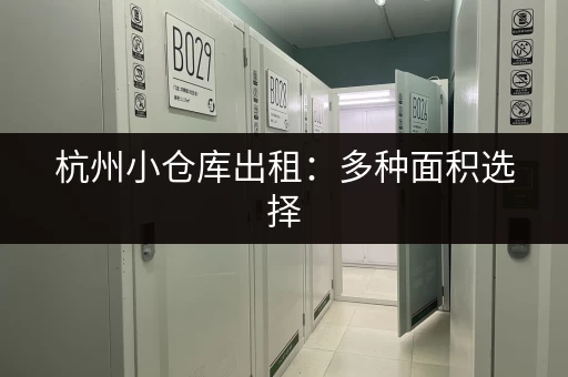 杭州小仓库出租：多种面积选择，满足您的仓储需求