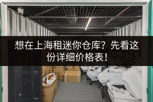 想在上海租迷你仓库？先看这份详细价格表！