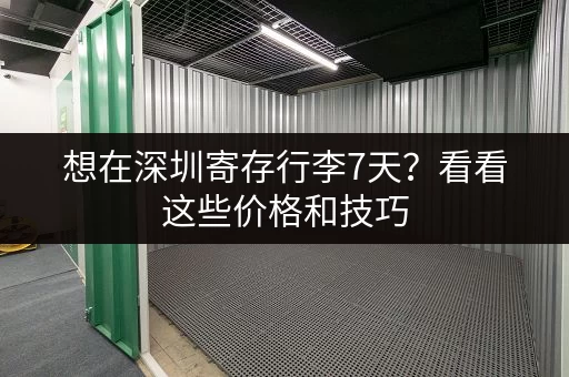 想在深圳寄存行李7天？看看这些价格和技巧