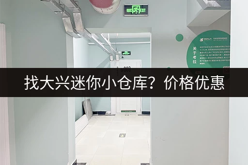 找大兴迷你小仓库？价格优惠，面积灵活，立即咨询！