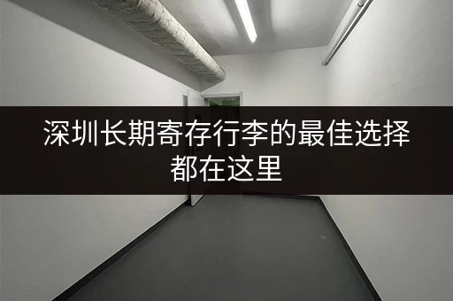 深圳长期寄存行李的最佳选择都在这里
