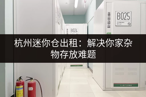 杭州迷你仓出租：解决你家杂物存放难题