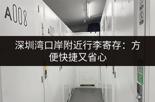 深圳湾口岸附近行李寄存：方便快捷又省心