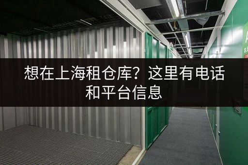 葛隆地区小仓库出租：上海便捷仓储，灵活租期