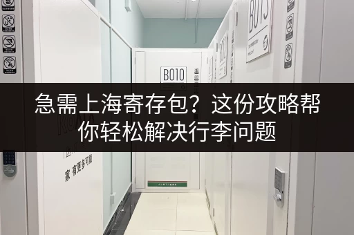 急需上海寄存包？这份攻略帮你轻松解决行李问题