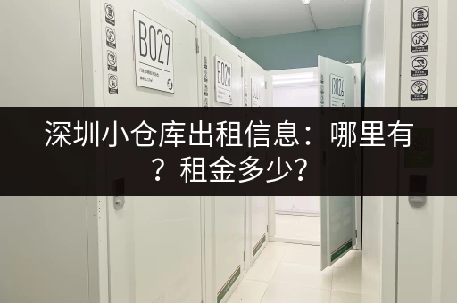 深圳小仓库出租信息：哪里有？租金多少？