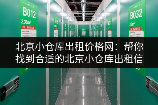 广州各区迷你小仓库出租，安全可靠值得信赖
