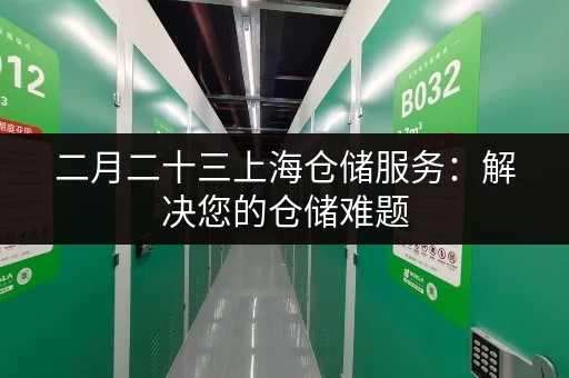 二月二十三上海仓储服务：解决您的仓储难题
