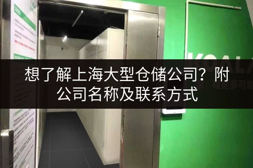 想了解上海大型仓储公司？附公司名称及联系方式