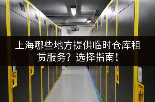 上海哪些地方提供临时仓库租赁服务？选择指南！