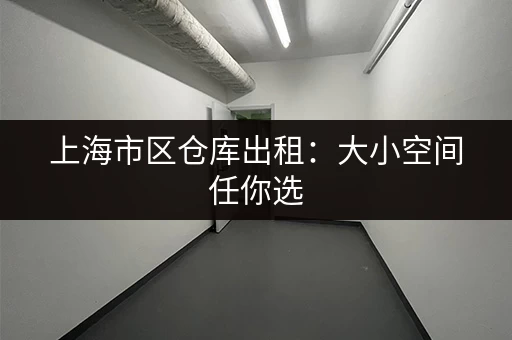 上海市区仓库出租：大小空间任你选，安全便捷又省心！