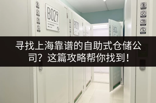 寻找上海靠谱的自助式仓储公司？这篇攻略帮你找到！