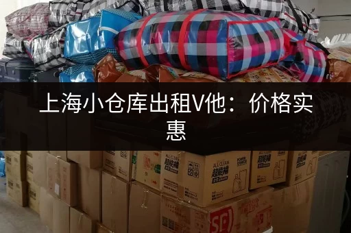 上海小仓库出租V他：价格实惠，位置优越，多种仓储方案