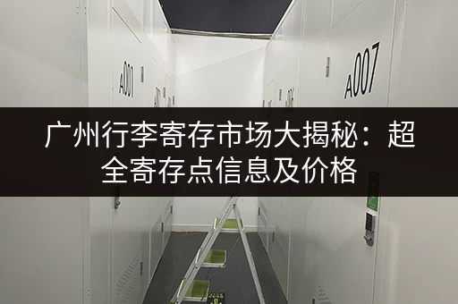 广州行李寄存市场大揭秘：超全寄存点信息及价格