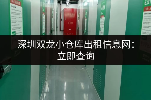 深圳双龙小仓库出租信息网：立即查询，找到你的理想仓库！