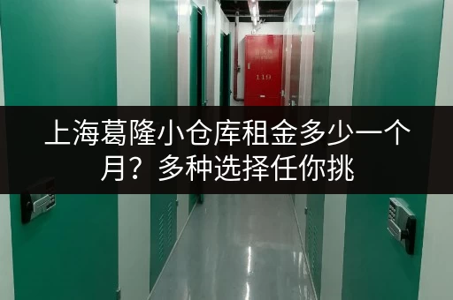上海葛隆小仓库租金多少一个月？多种选择任你挑