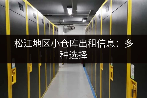 松江地区小仓库出租信息：多种选择，位置优越，交通便利
