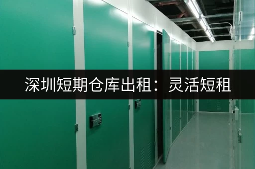 深圳短期仓库出租：灵活短租，满足您的临时仓储需求