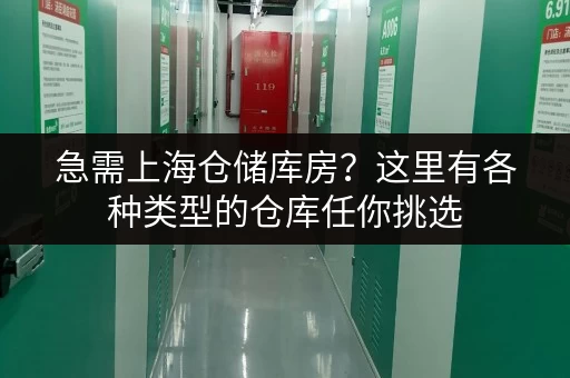 急需上海仓储库房？这里有各种类型的仓库任你挑选
