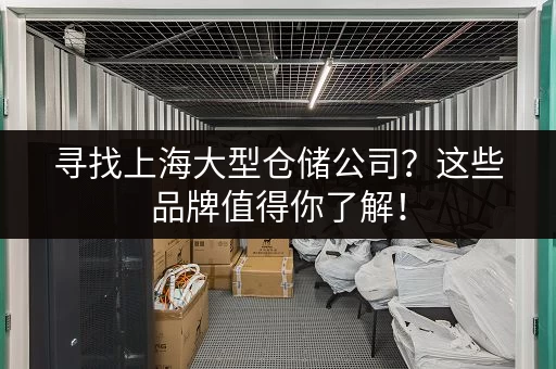 寻找上海大型仓储公司？这些品牌值得你了解！