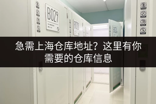 急需上海仓库地址？这里有你需要的仓库信息