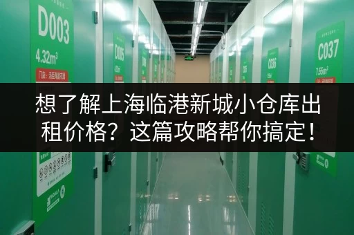 想了解上海临港新城小仓库出租价格？这篇攻略帮你搞定！