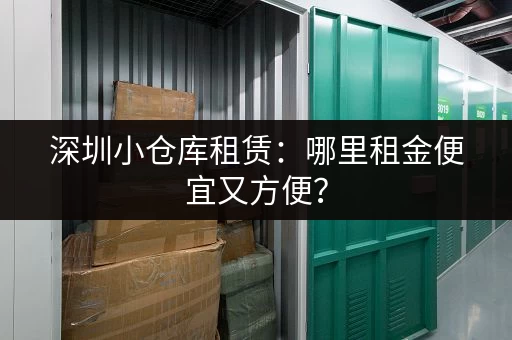 深圳小仓库租赁：哪里租金便宜又方便？