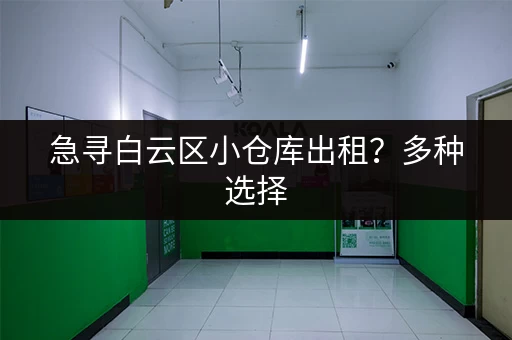 急寻白云区小仓库出租？多种选择，满足您的需求！