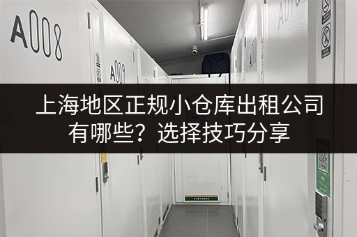上海地区正规小仓库出租公司有哪些？选择技巧分享