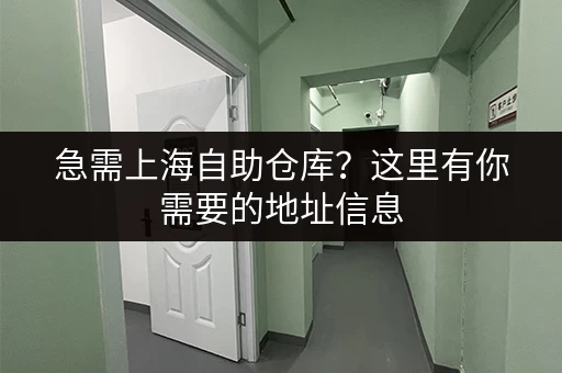 急需上海自助仓库？这里有你需要的地址信息