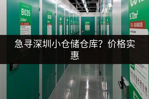 急寻深圳小仓储仓库？价格实惠，多种选择等你来看！