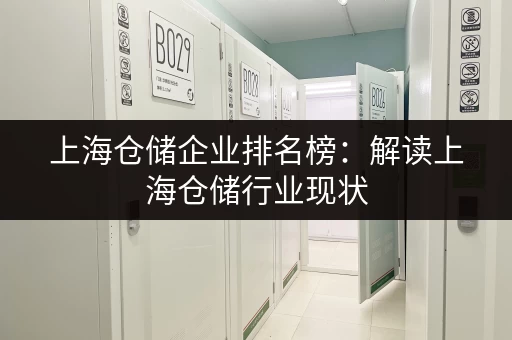 上海仓储企业排名榜：解读上海仓储行业现状，推荐优质企业！
