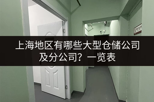 上海地区有哪些大型仓储公司及分公司？一览表