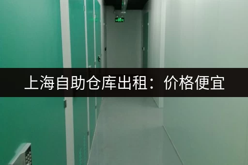 上海自助仓库出租:价格便宜,空间灵活,安全可靠 上海自助仓库出租:价格便宜,空间灵活,安全可靠