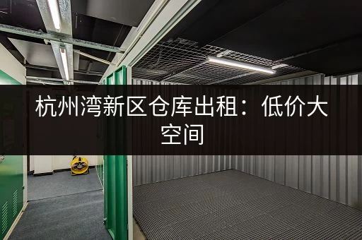 杭州湾新区仓库出租：低价大空间，多种面积可选